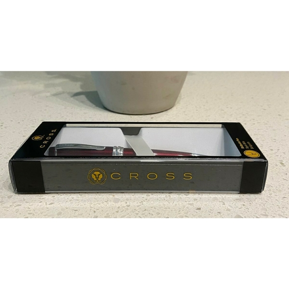 Cross Bailey Red Lacquer Ball Point Pen with Chrome Plated Fittings - AT0452S-8 - Picture 6 of 7